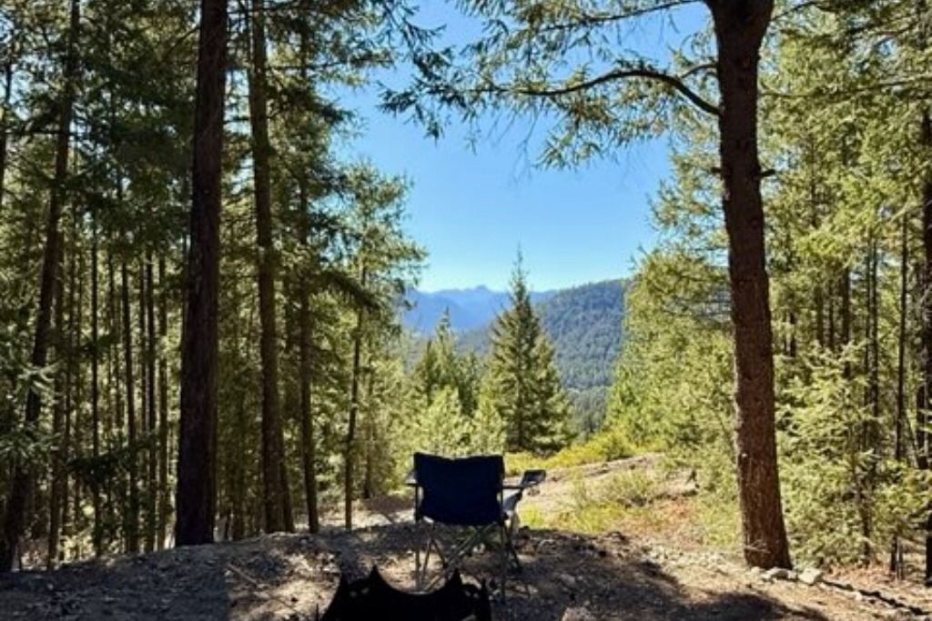 Forest and mountain view near Big Cat Ranch in Tulameen BC